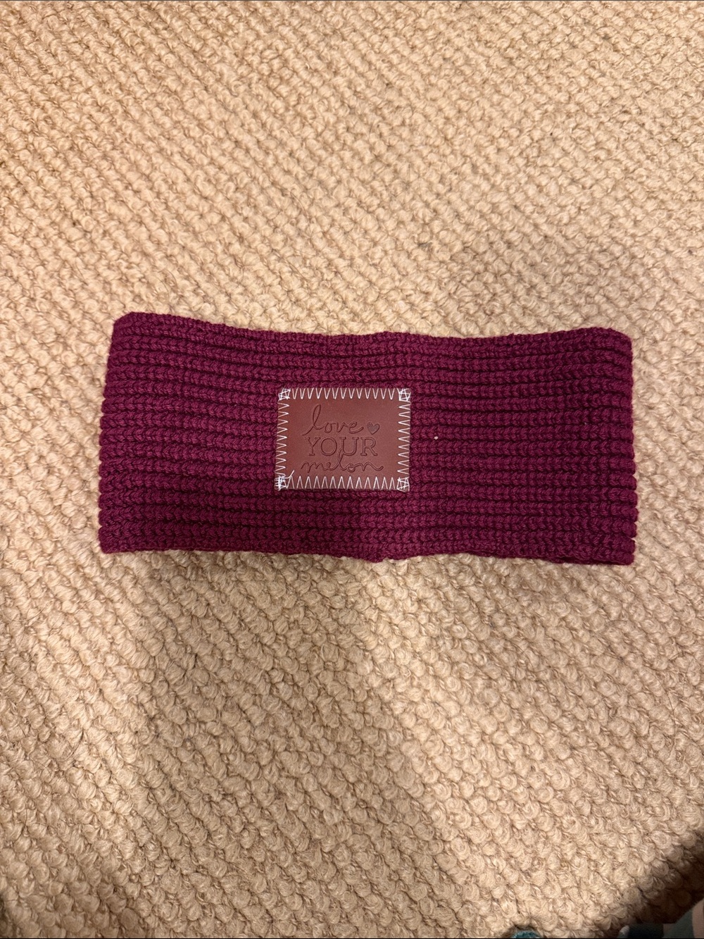 Love Your Melon Knit Ear Warmer Headband - Plum/Burgundy